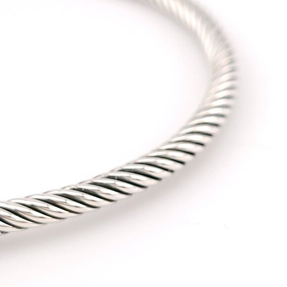 David Yurman Classis Cable 3mm Sterling Silver 18k Gold Heart Station Bracelet - Picture 6 of 10